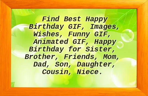 Happy Birthday Wishes Gif