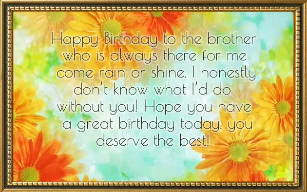 Birthday Wishes For Brother Caption