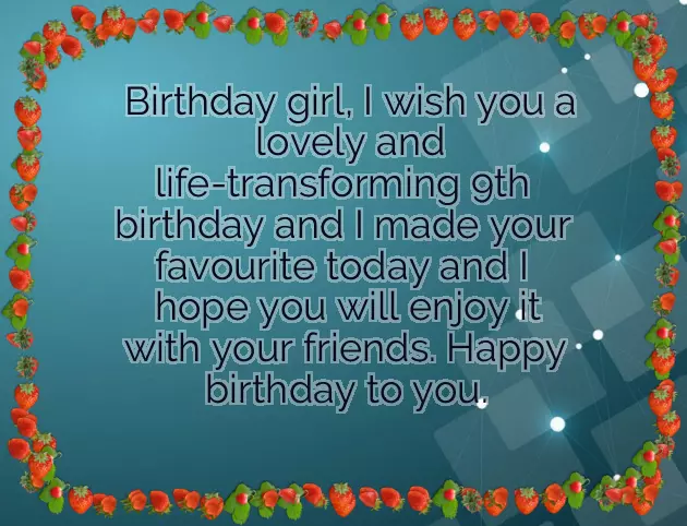 Birthday Wishes For A 9 Year Girl Birthday Wishes For A 9 Year Girl
