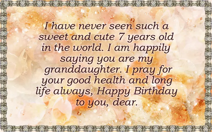 Birthday Greetings For 7 Years Old