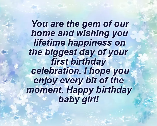 Girl Baby Birthday Wishes