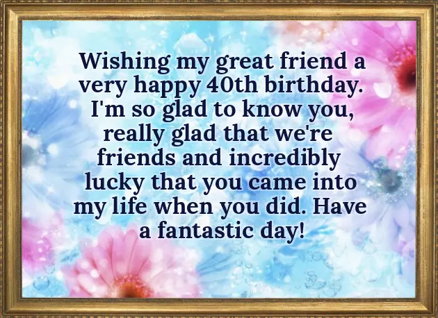 40Th Bday Wishes 40Th Bday Wishes