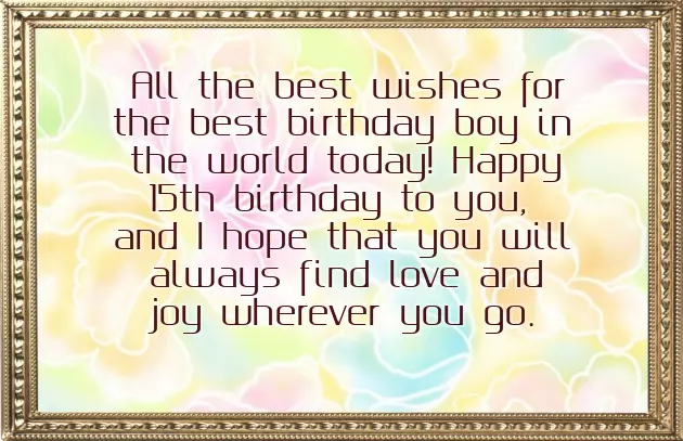 15Th Birthday Wishes For Nephew
