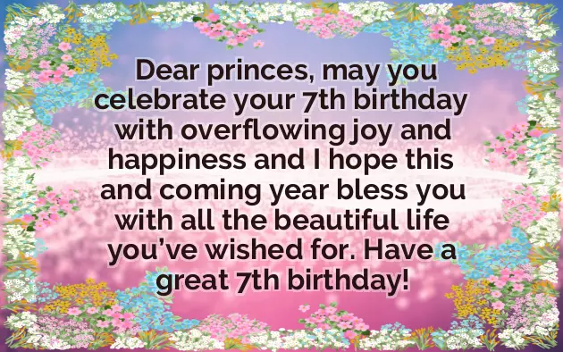 Happy Birthday Boy 7 Years Old