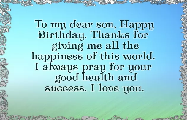Happy Birthday Wishes To Son From Dad