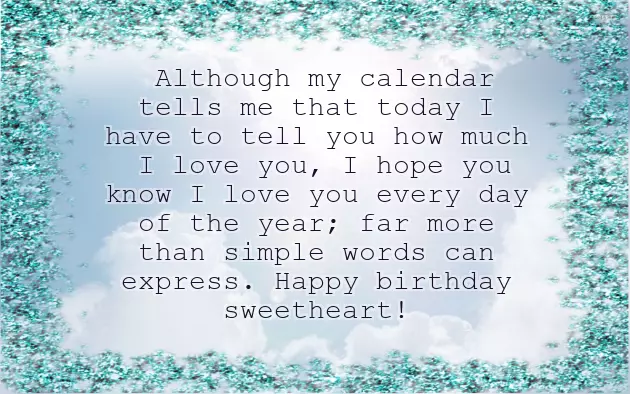 Birthday Romantic Sms