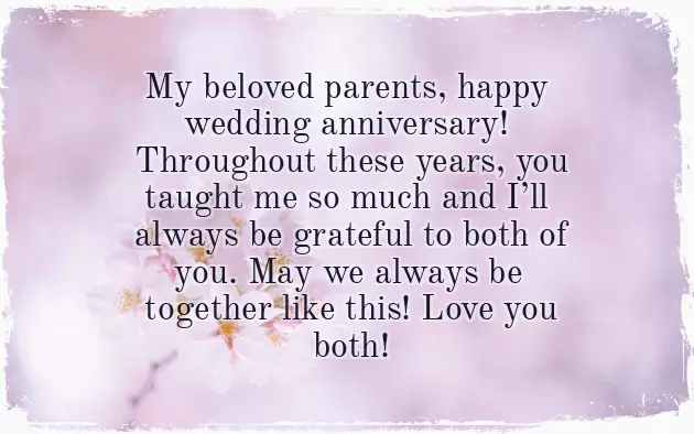 Marriage Anniversary Wishes For Dad And Mom
