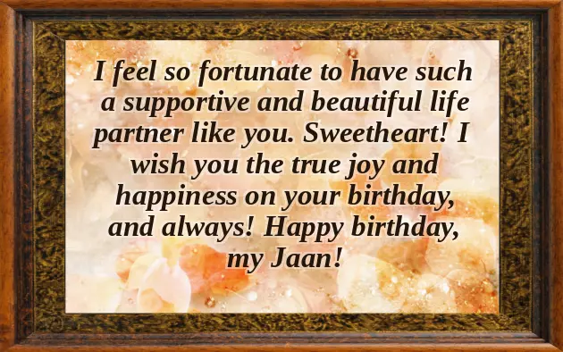 Wife Advance Birthday Wishes