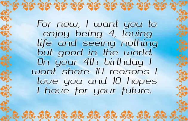 4Th Birthday Wish For Son 4Th Birthday Wish For Son