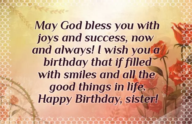 Birthday Best Wishes To Sister