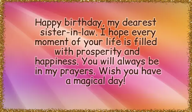 Sister Law Birthday Wishes