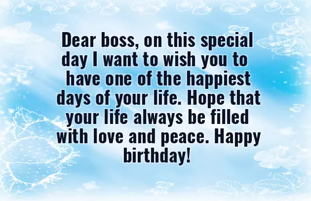 Happy Birthday To Our Boss