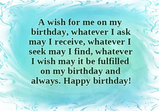 Birthday Message For Self