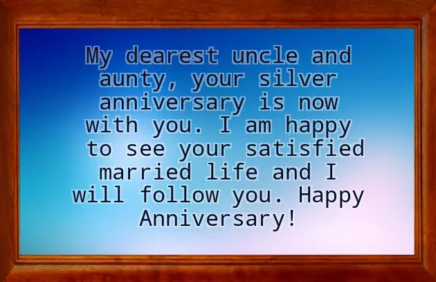 Happy Wedding Anniversary Wishes For Uncle And Aunty