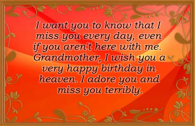 Birthday Wishes For Grandmother In Heaven