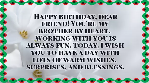 Birthday Wishes For Colleague Friend