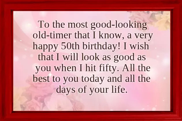 Happy Birthday Wishes For 50 Years Old Man