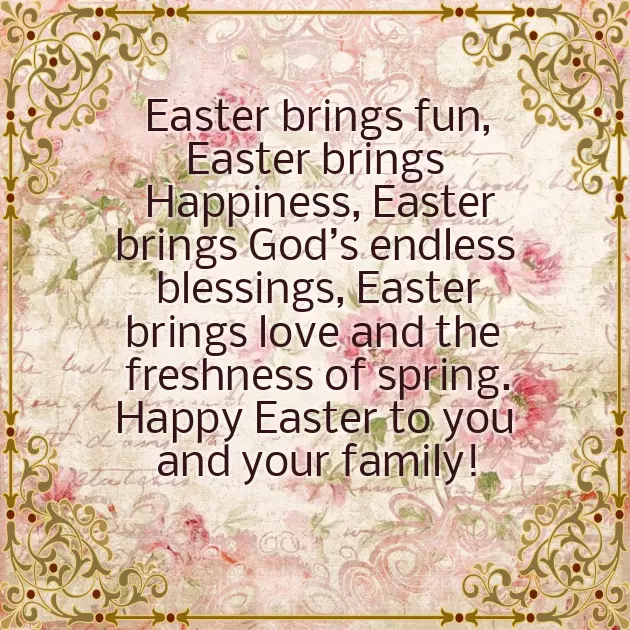 Happy Easter Wishes To Family