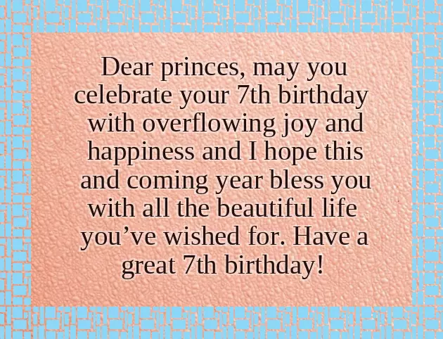 7Th Birthday Message For Niece