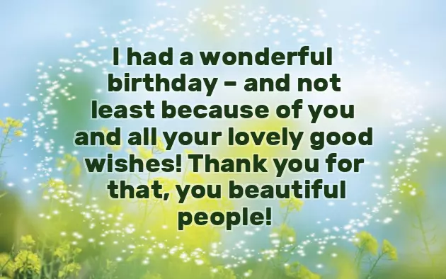 Thank You Quote For The Birthday Wishes