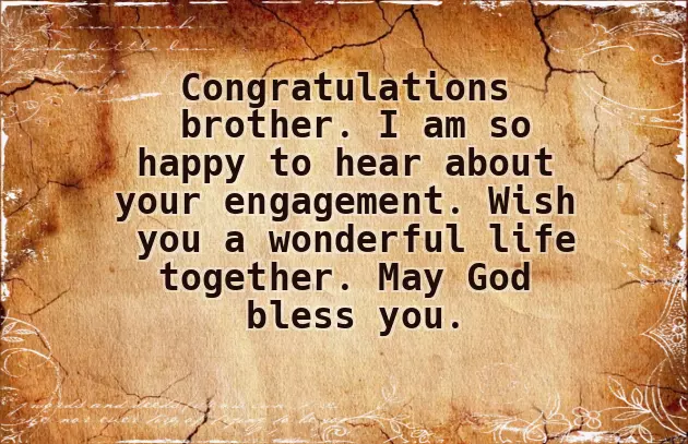 Congratulations Brother On Your Engagement