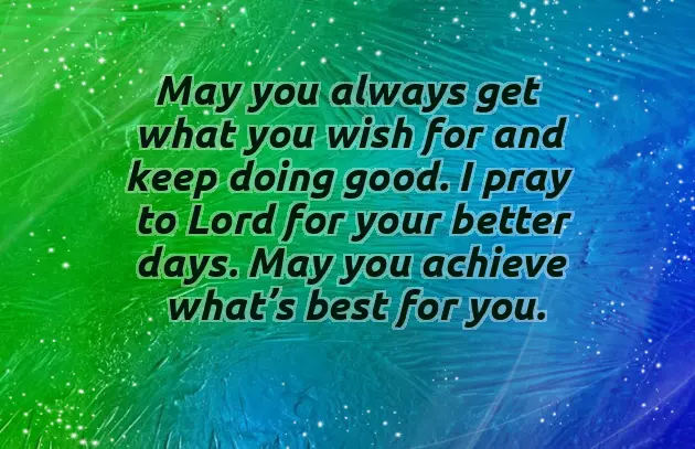 I Wish Him Every Success In Life