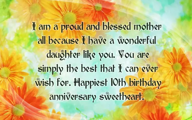 Birthday Wishes For 10 Years Old Girl