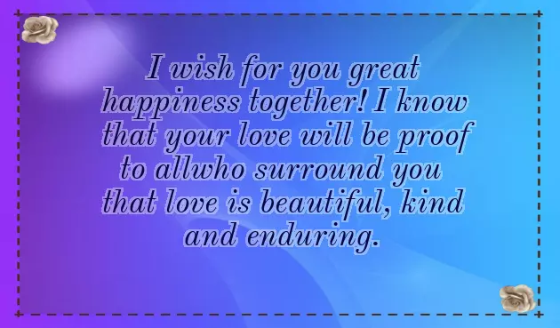 Good Wishes For Newly Wed Couple