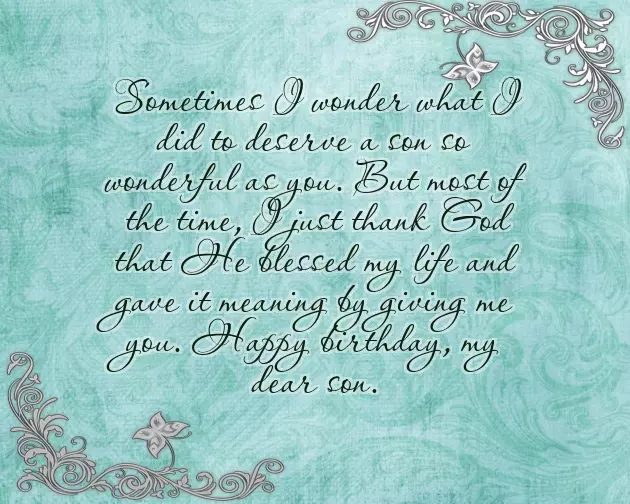 Mom And Son Birthday Wishes