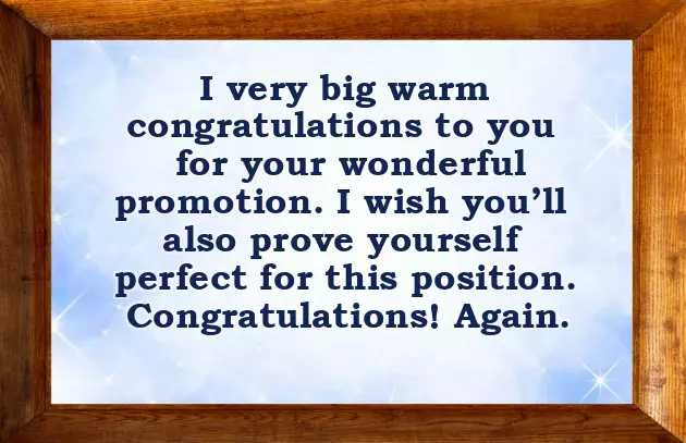 Promotion Greetings For Boss