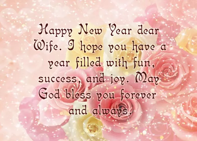 Happy New Year Wishes For My Lovely Wife