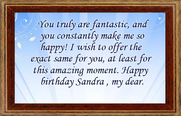 Happy Belated Birthday Sandra