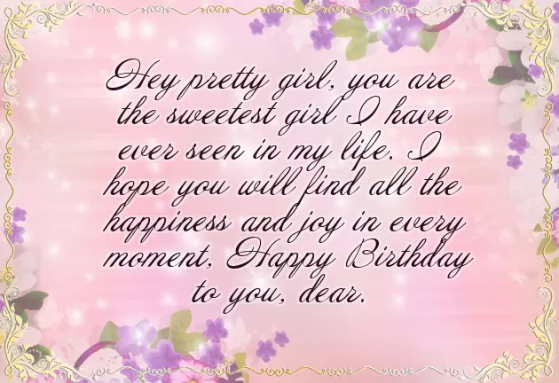Birthday Wish To A Beautiful Girl