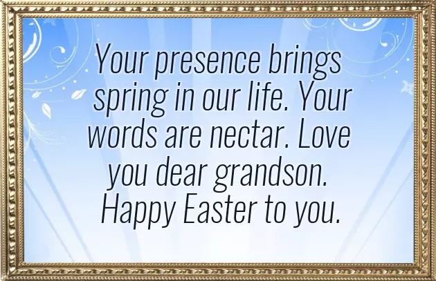 Easter Greetings For Grandson