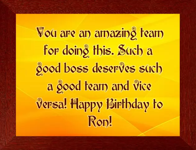 Ron Happy Birthday Ron Happy Birthday