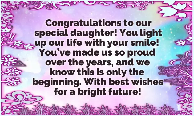 Congratulations On Your Daughter