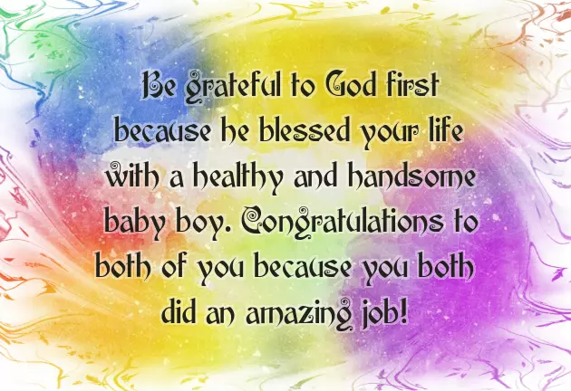 Newborn Boy Congratulations Message
