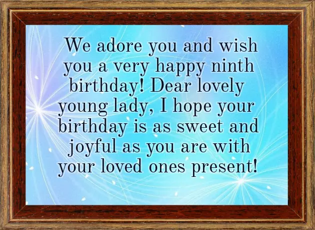 Birthday Wishes For 9 Years Old Girl Birthday Wishes For 9 Years Old Girl