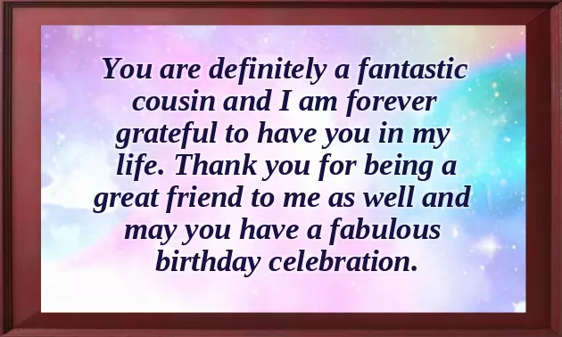 Best Cousin Birthday Wishes