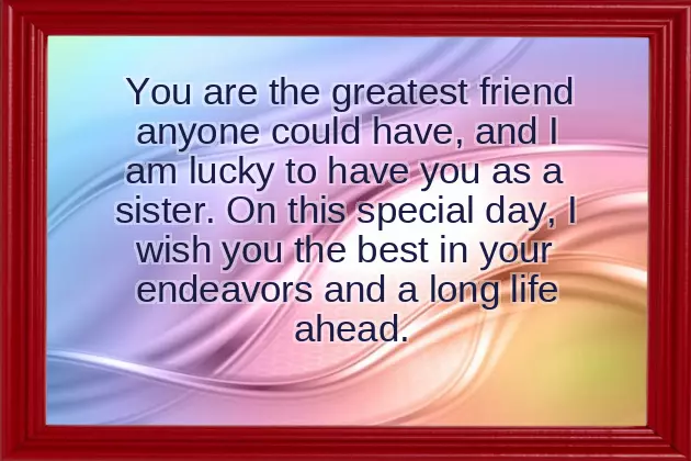 Birthday Wishes Letter For Sister