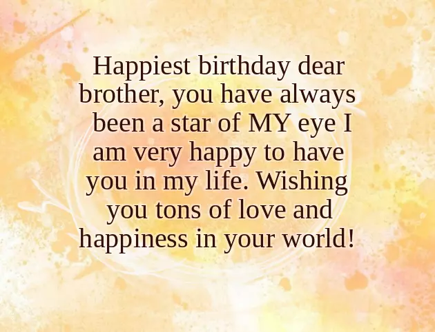 Birthday Brother Wishes In English