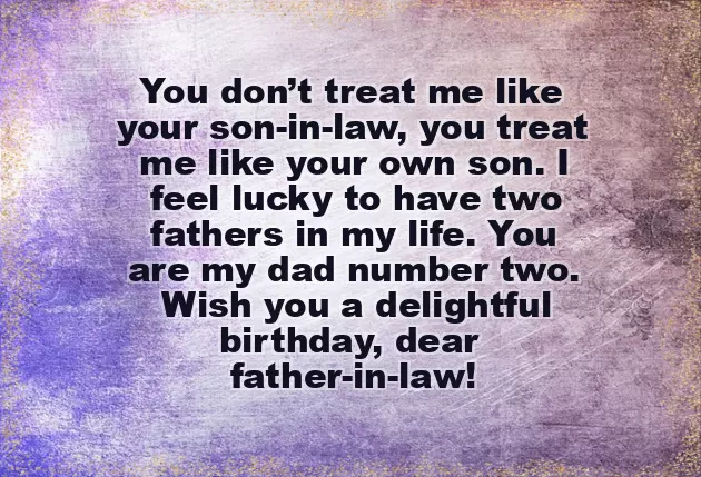 Birthday Greetings To My Father In Law