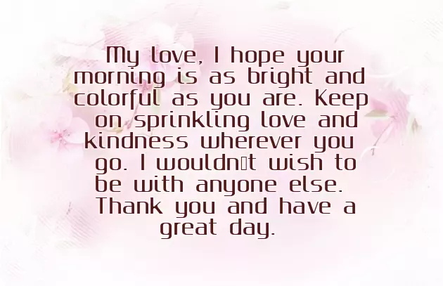 Adorable Good Morning Message For Her