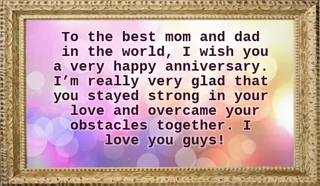 Happy Wedding Anniversary Mom & Dad