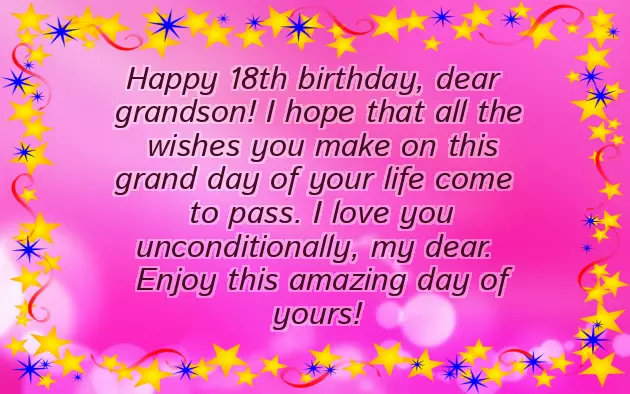 21St Birthday Wishes For My Grandson