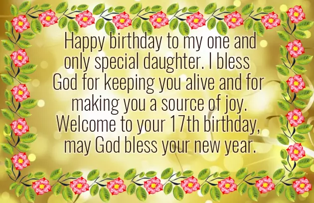 Birthday Wishes For 17 Years Old Girl