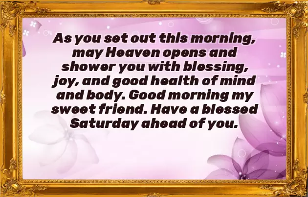 Good Morning Blessings Saturday