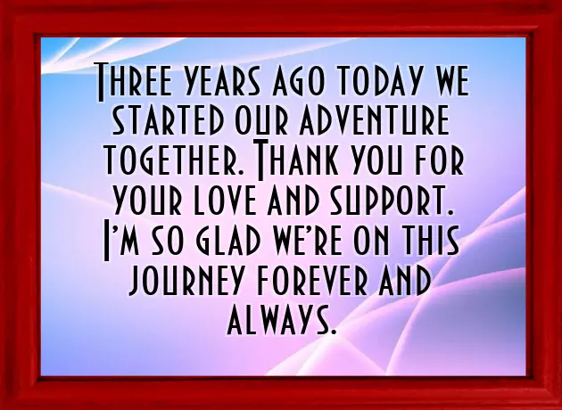 3 Years Of Togetherness Quotes