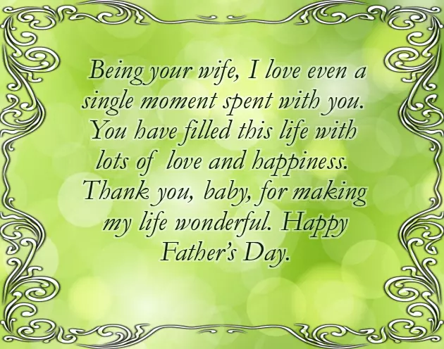 Happy Fathers Day Messages From Wife To Husband