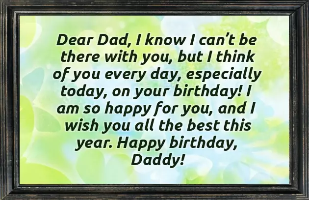 A Birthday Wish For Father
